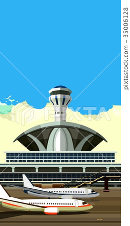 airport building vector illustration 35006128