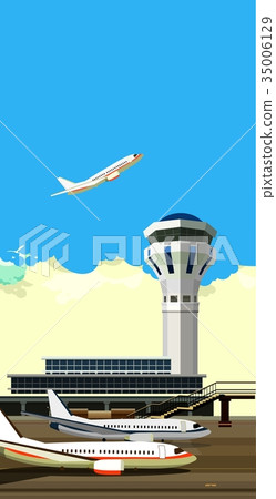 airport building vector illustration 35006129
