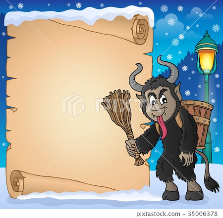 Parchment with Krampus theme 1 Parchment with Krampus theme 1 35006378