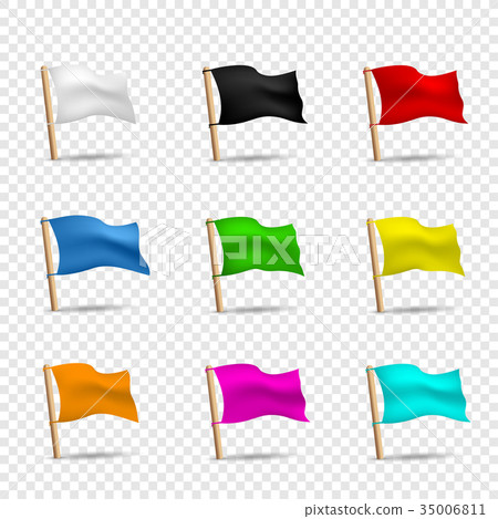 multicolored flags icon set 35006811