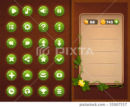 Game UI set buttons interface Game UI set buttons interface 35007557