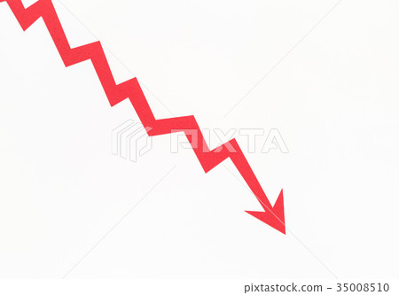 箭頭向下物質下降趨勢 35008510