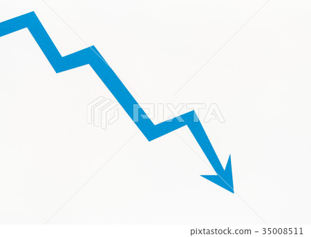 箭頭向下物質下降趨勢 35008511