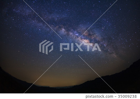 Milky way galaxy and space dust in the universe 35009238