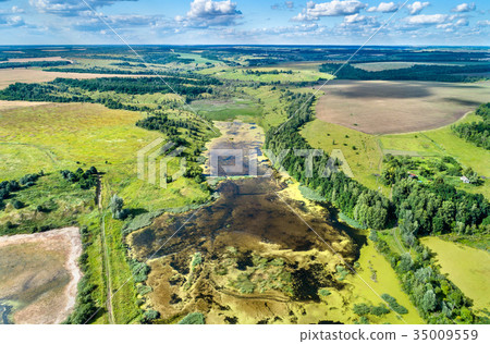 Aerial view of swamps in Kursk Oblast of Russia Aerial view of swamps in Kursk Oblast of Russia 35009559