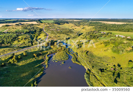 Aerial view of swamps in Kursk Oblast of Russia Aerial view of swamps in Kursk Oblast of Russia 35009560