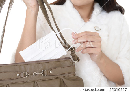 A woman with a mask 35010527