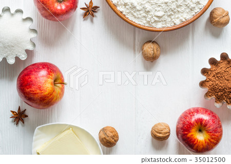 Ingredients for baking. Selection for Autumn pie 35012500