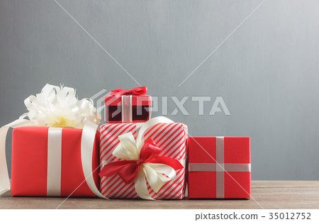 Variety red gift Merry Christmas box concept. Variety red gift Merry Christmas box concept. 35012752