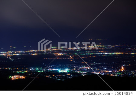 Hokkaido Hakodate back night view Scenery from Jyosu Ranch 35014854