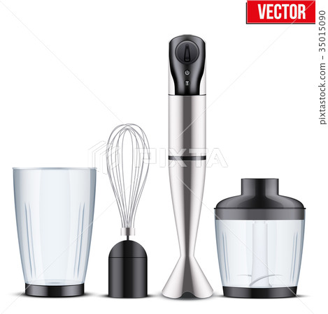 Electrical Immersion Hand Blender 插圖素材 圖庫