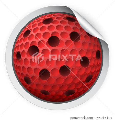 Round Sticker with lacrosse ball 35015105