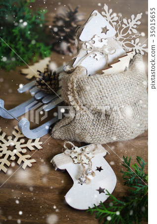 Holidays Background with Christmas Composition. Holidays Background with Christmas Composition. 35015655