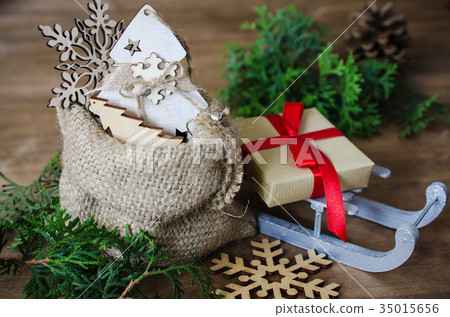Holidays Background with Christmas Composition. 35015656