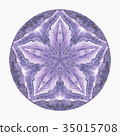 Colorful watercolor mandala. Oriental vintage 35015708