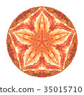 Colorful watercolor mandala. Oriental vintage 35015710