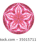 Colorful watercolor mandala. Oriental vintage 35015711
