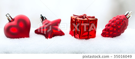 Christmas holiday decorations, red heart, pine Christmas holiday decorations, red heart, pine 35016049