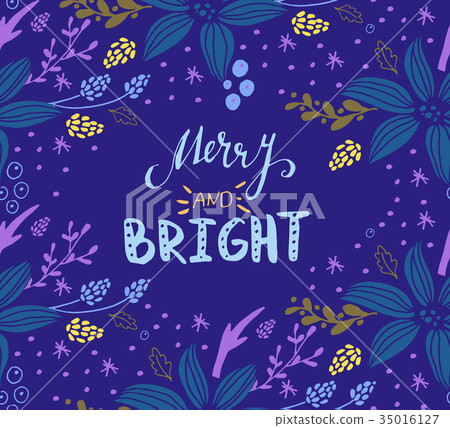 Christmas card with fir tree 35016127