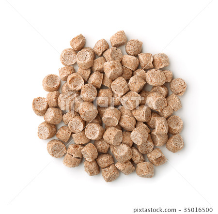 Top view of extruded wheat bran pellets Top view of extruded wheat bran pellets 35016500