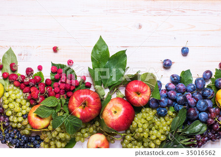 Assortment Organic Fruits Berries Country Concept 35016562
