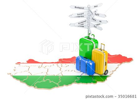 Hungary travel concept. Hungarian map Hungary travel concept. Hungarian map 35016681