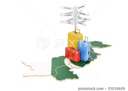 Pakistan travel concept. Pakistani map 35016689