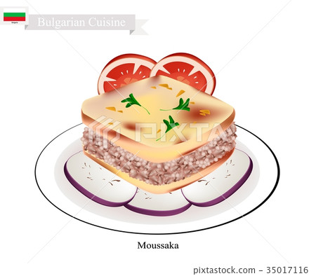 Homemade Moussaka, A Popular Dish of Bulgaria Homemade Moussaka, A Popular Dish of Bulgaria 35017116