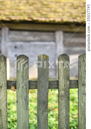 Old wooden fence, Western Ukraine 35017745