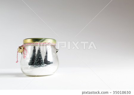 Christmas trees in a glass jar Christmas trees in a glass jar 35018630