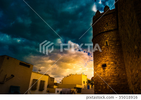 Hammamet, Tunisia. Image of architecture of old 35018916