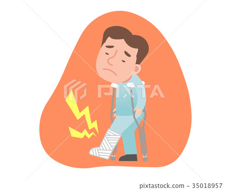 病人 骨折 繃帶 35018957