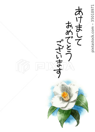 Material of New Year's card with new year's card 35018971