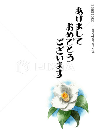 Material of New Year's card with new year's card 35018998