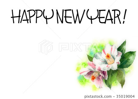 新年賀卡明信片材料與Sanka的問候 35019004