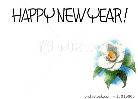 Material of New Year's card with new year's card 35019006