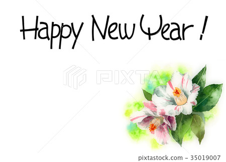 新年賀卡明信片材料與Sanka的問候 35019007