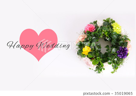 Happy Wedding wreath celebration Happy Wedding wreath celebration 35019065