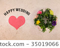 Happy Wedding wreath celebration 35019066