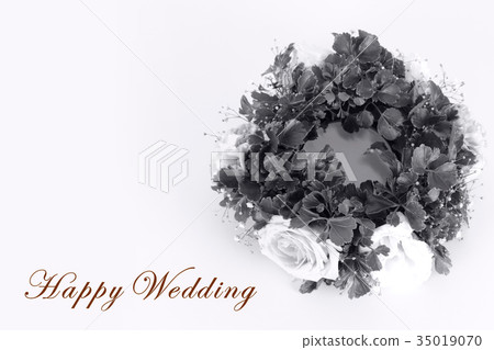 Happy Wedding wreath celebration 35019070