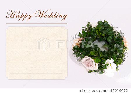 Happy Wedding wreath celebration 35019072