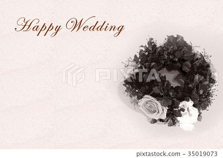 Happy Wedding wreath celebration 35019073