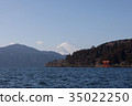 Fuji seen from the shore of Lake Ashinoko 35022250