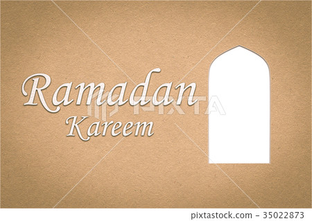 Arabic arch windows or doors and 'Ramadan Kareem', Arabic arch windows or doors and 'Ramadan Kareem', 35022873