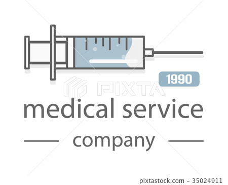 Syringe. Medical service. The modern design of the Syringe. Medical service. The modern design of the 35024911