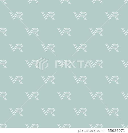 Seamless Vector Pattern With VR Logos - Stock Illustration [35026071 ...