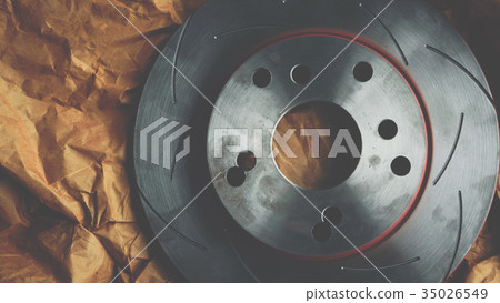 Disc brake it's a part of car use for stop the car Disc brake it's a part of car use for stop the car 35026549