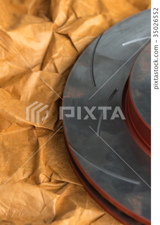 Disc brake it's a part of car use for stop the car Disc brake it's a part of car use for stop the car 35026552