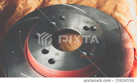 Disc brake it's a part of car use for stop the car 35026558