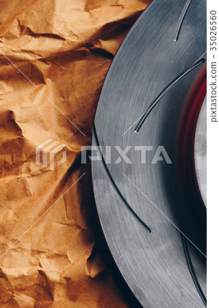 Disc brake it's a part of car use for stop the car Disc brake it's a part of car use for stop the car 35026560